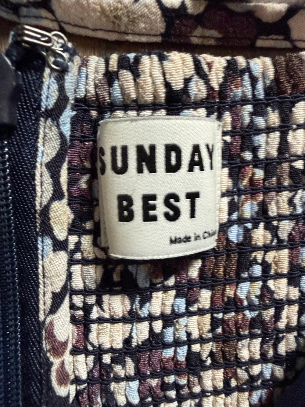 Sunday Best Navy Floral Tie-Shoulder Mini Dress - Picture 2 of 6